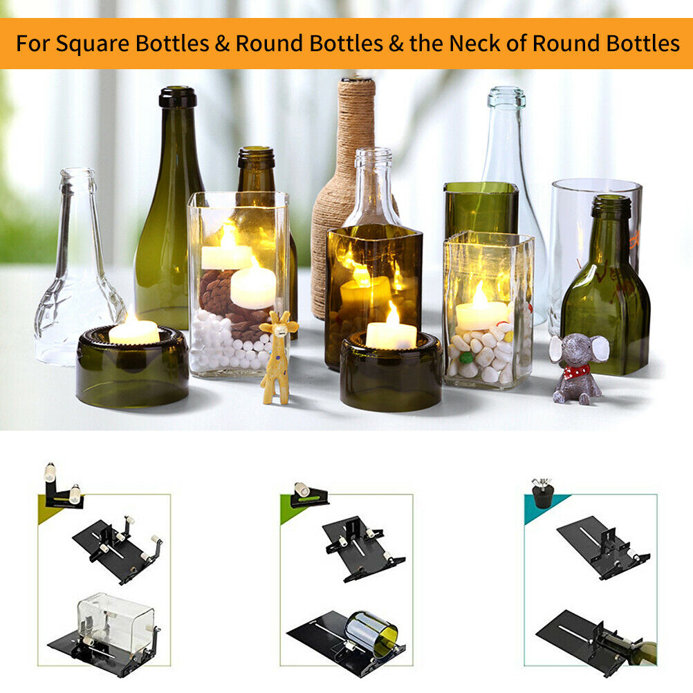 19PCS Glass Bottle Cutter DIY Hand Tool Square Glass Cutter Wine Bottle Tool KX