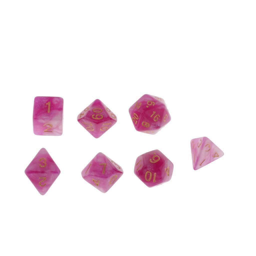 21Pcs D4-D20 Polyhedral 10-25mm Dice Game for DND Table Game Casino Supplies