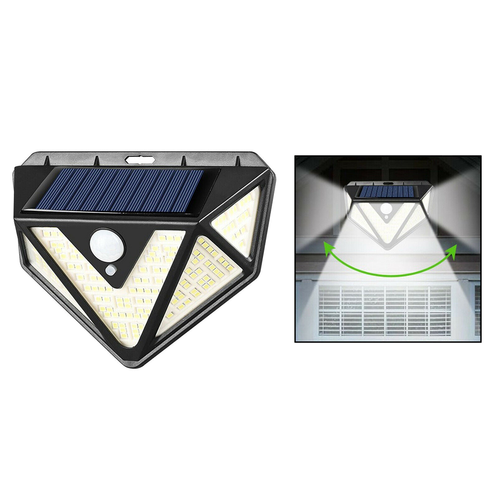 Solar Motion Sensor Lights, 166 LED Outdoor Security Wall Lights for Front Doors