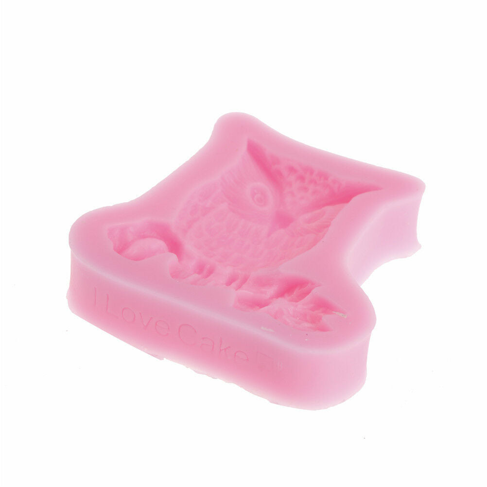 New Arrival Owl shape fondant mold cake decoration tools soap candle moul.l8