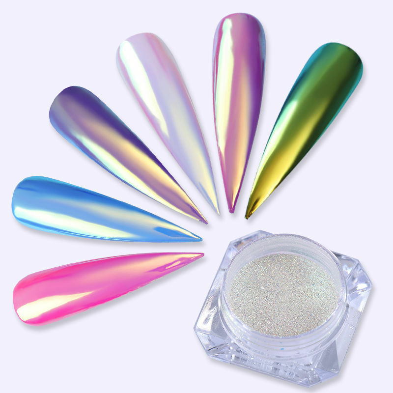 Glitter Holographic Mirror Nail Art Powder Ultra-thin Aurora Mermaid Pigment