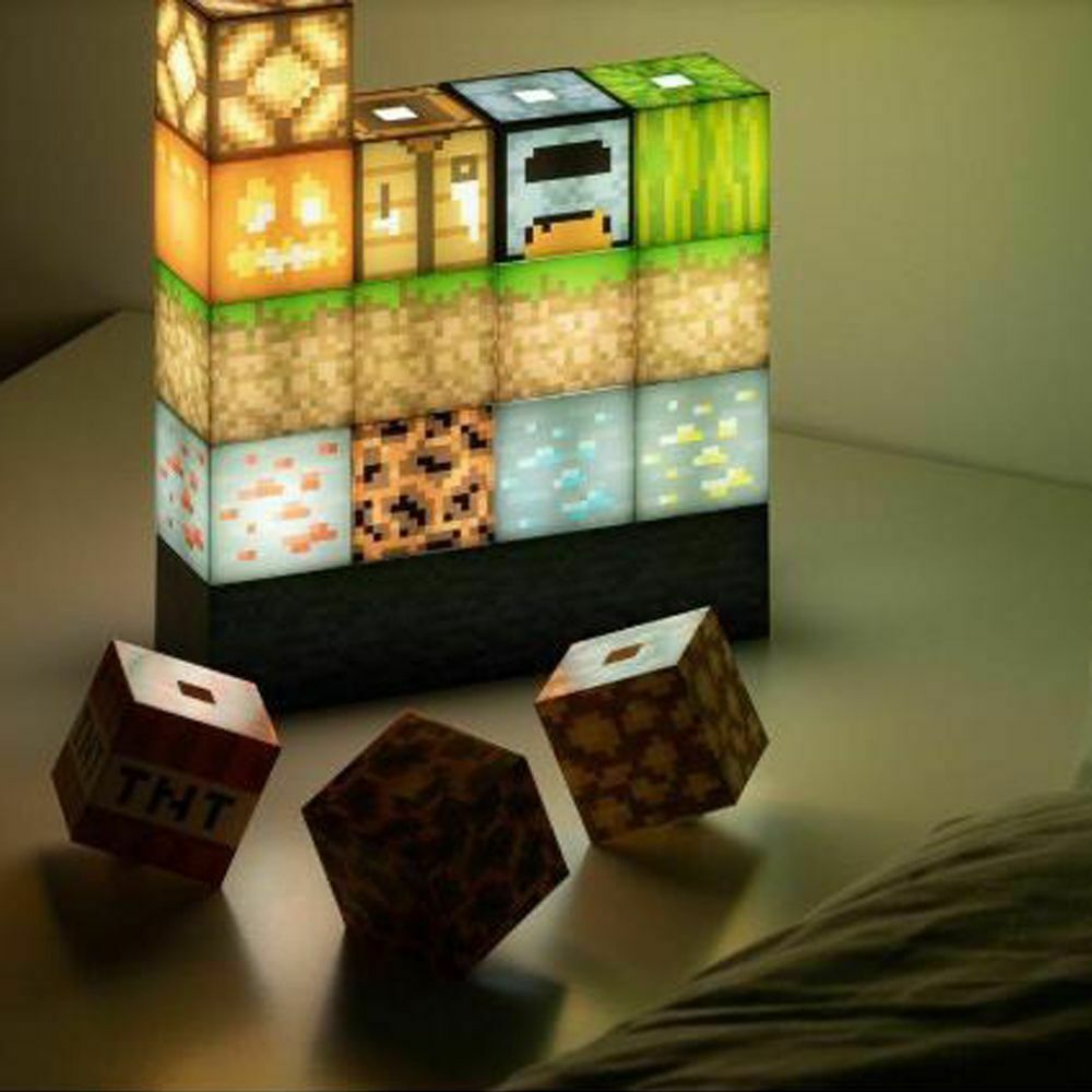 Craft DIY with USB Plug Novelty Lamp Building Block Tetris Stitching