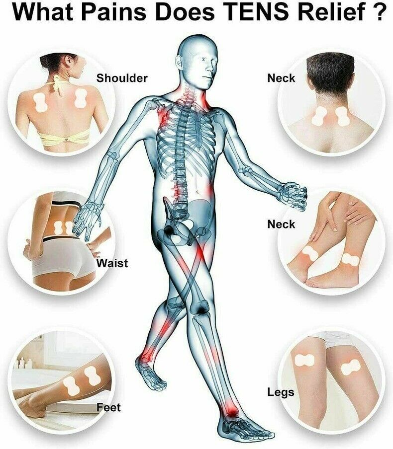 1 Set Tens Unit Electronic  Massager Pain Relief Therapy Gift PackPulse Digital