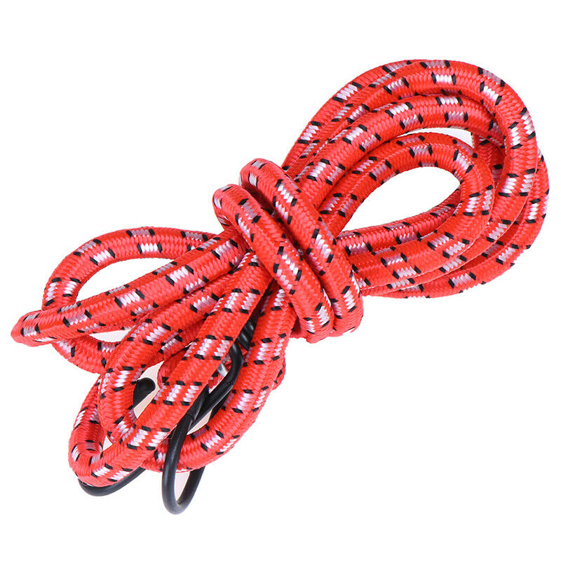1.5m Bungee Cord Strap Heavy Tarp Stretch ElasticTie Down Hooks Bicycle .l8