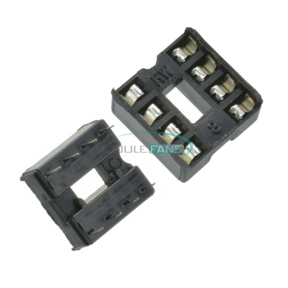 100PCS DIP8 Integrated Circuit 8 Pin IC Sockets Adaptor Solder Type New