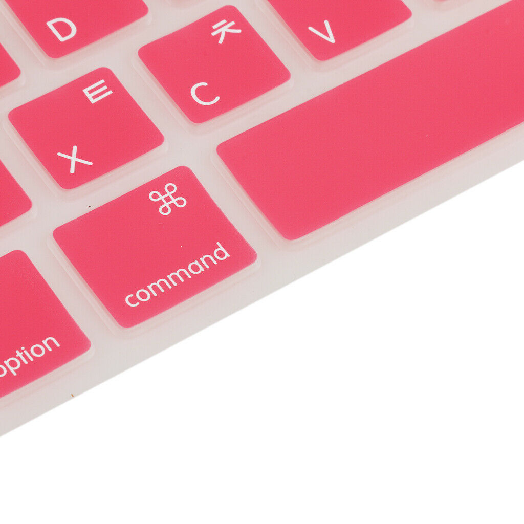 Korean / English Silicone Keyboard Cover Protector for  Pro 13" 15" - Red