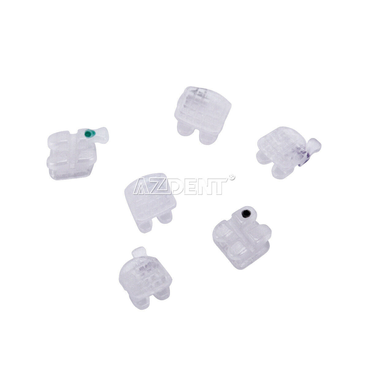 5 Box AZDENT Dental Orthodontic Bracket Ceramic Braces Roth 022 345 with Hooks