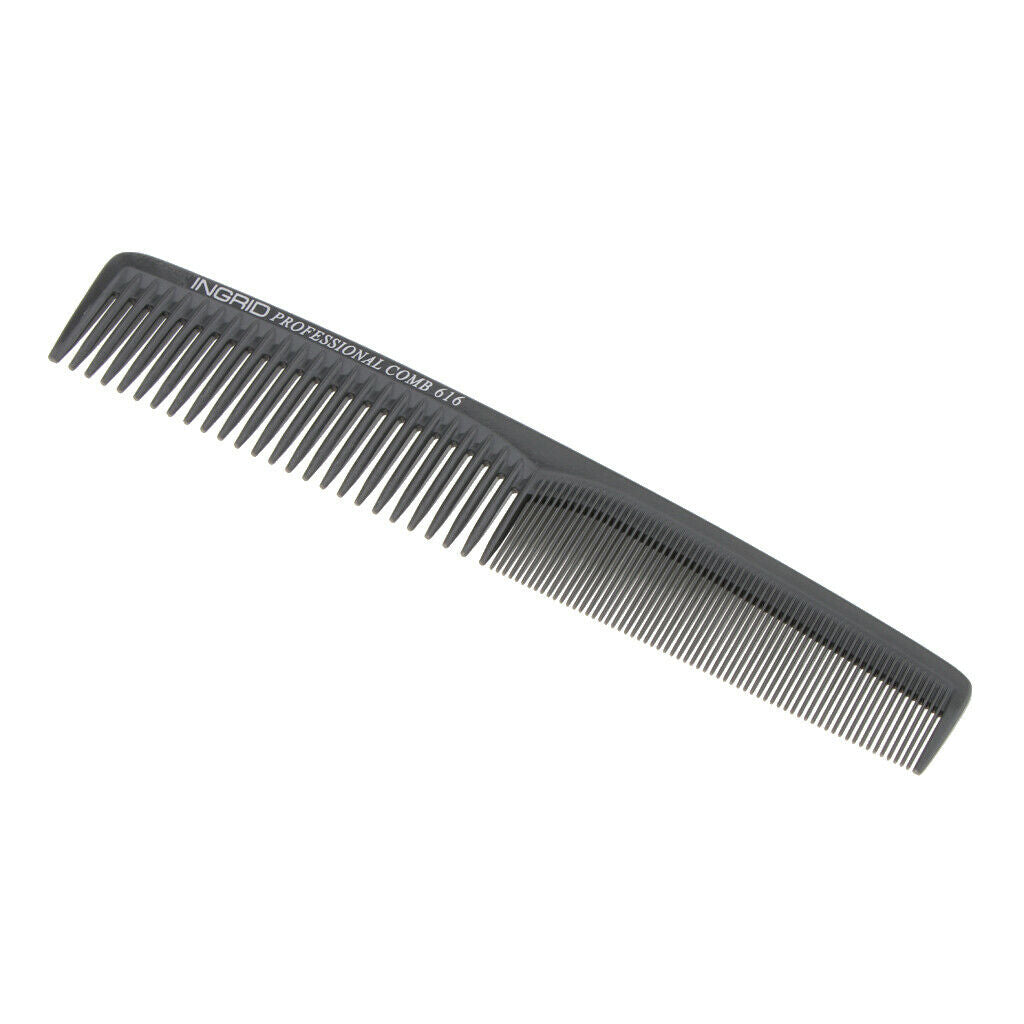 Fashional Hair Cutting Barbers Hairdressing Salon Plastic Combs Light Black