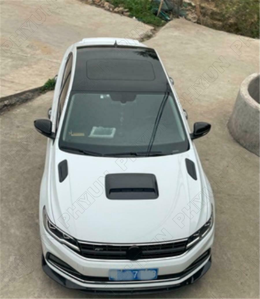 Glossy Carbon Fiber Style Car Air Flow Intake Hood Scoop Vent Decorative Trim