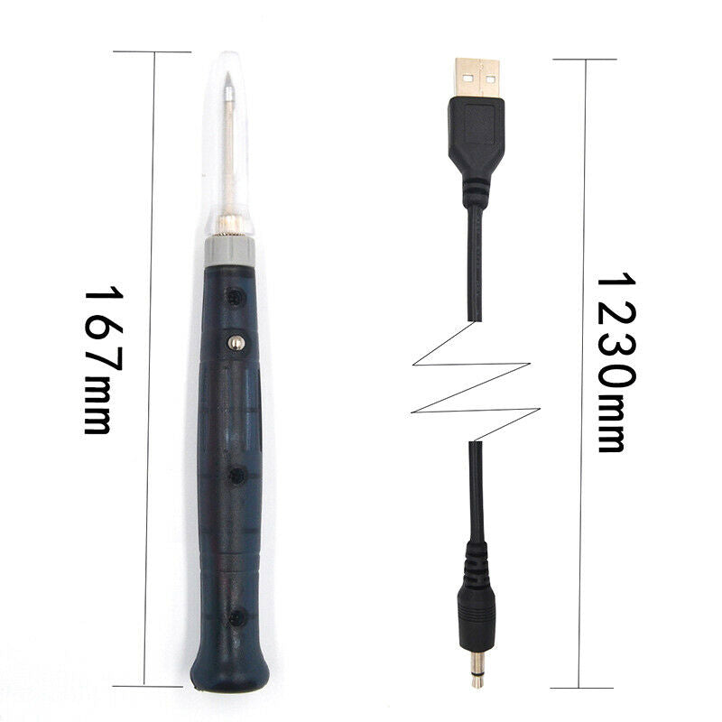 USB Soldering Pen 5V Phone Electric Soldering Iron Powered Tip Touch Switch Kit
