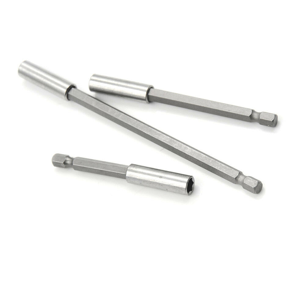 3pcs Magnetic Bit Holder Extensions Quick Change 1/4" Hex Shank Tool 75-150mmJDD