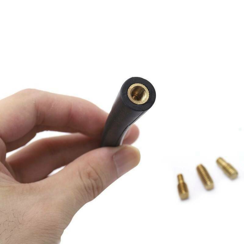 Black Universal 4.0" Short Stubby Car Antenna AM/FM Radio Aerial Mast Screw Type
