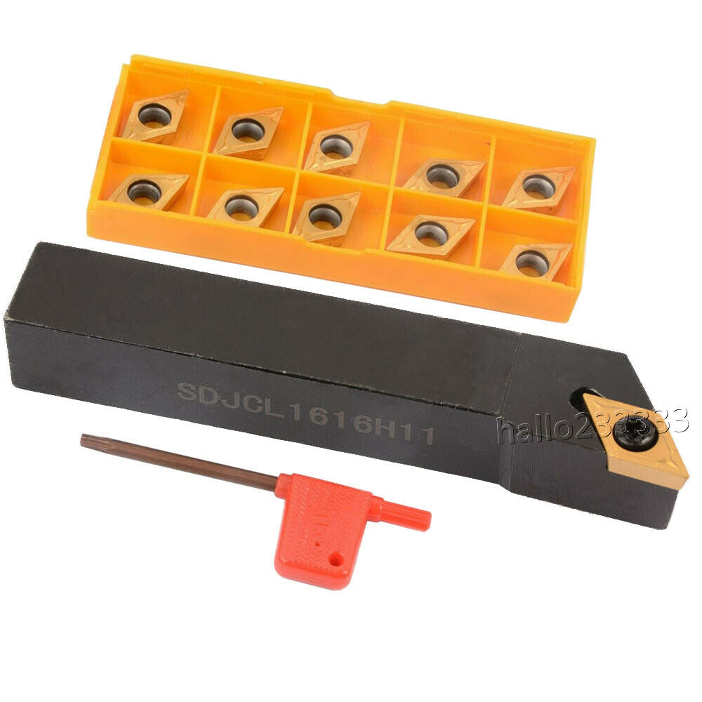 93° SDJCL1616H11  Lathe External Turning Tool Holder + DCMT11T304 Turning insert