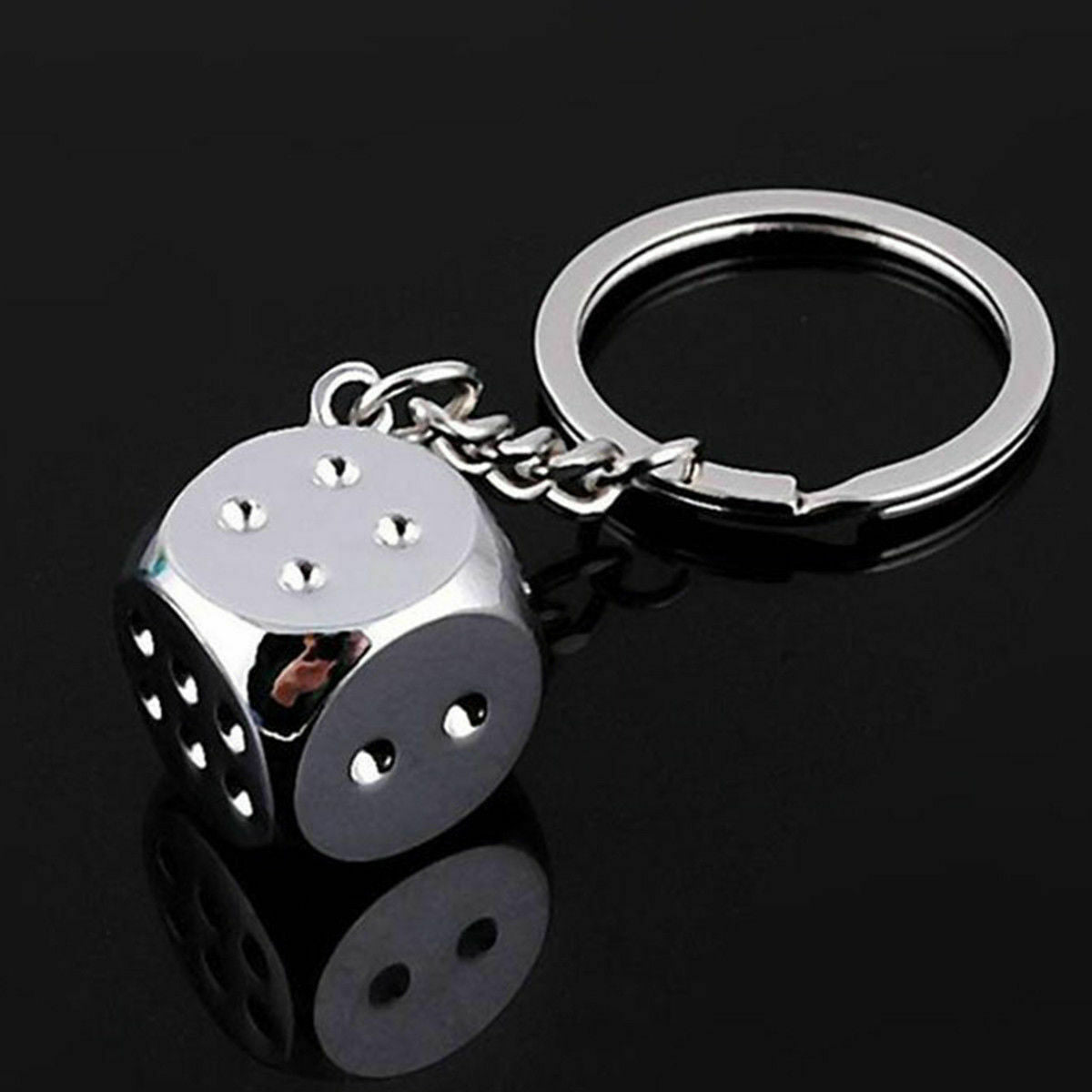 Fashion Dice Key Ring Key Chain Keyring Car Keychain Pendant Charm Gift 1PC
