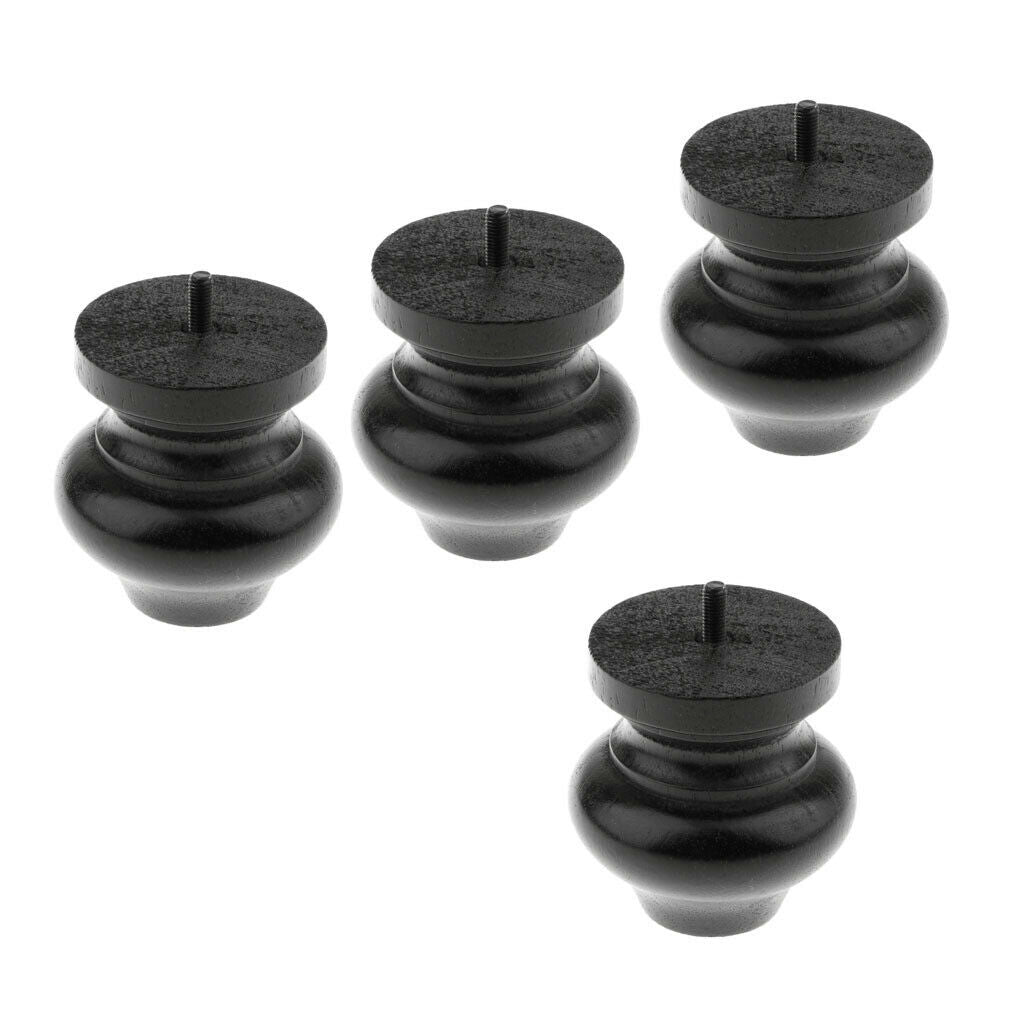 Wood Sofa Leg Plinth Feet Holder for Furniture Cupboard Cabinet Couch 4 Pcs