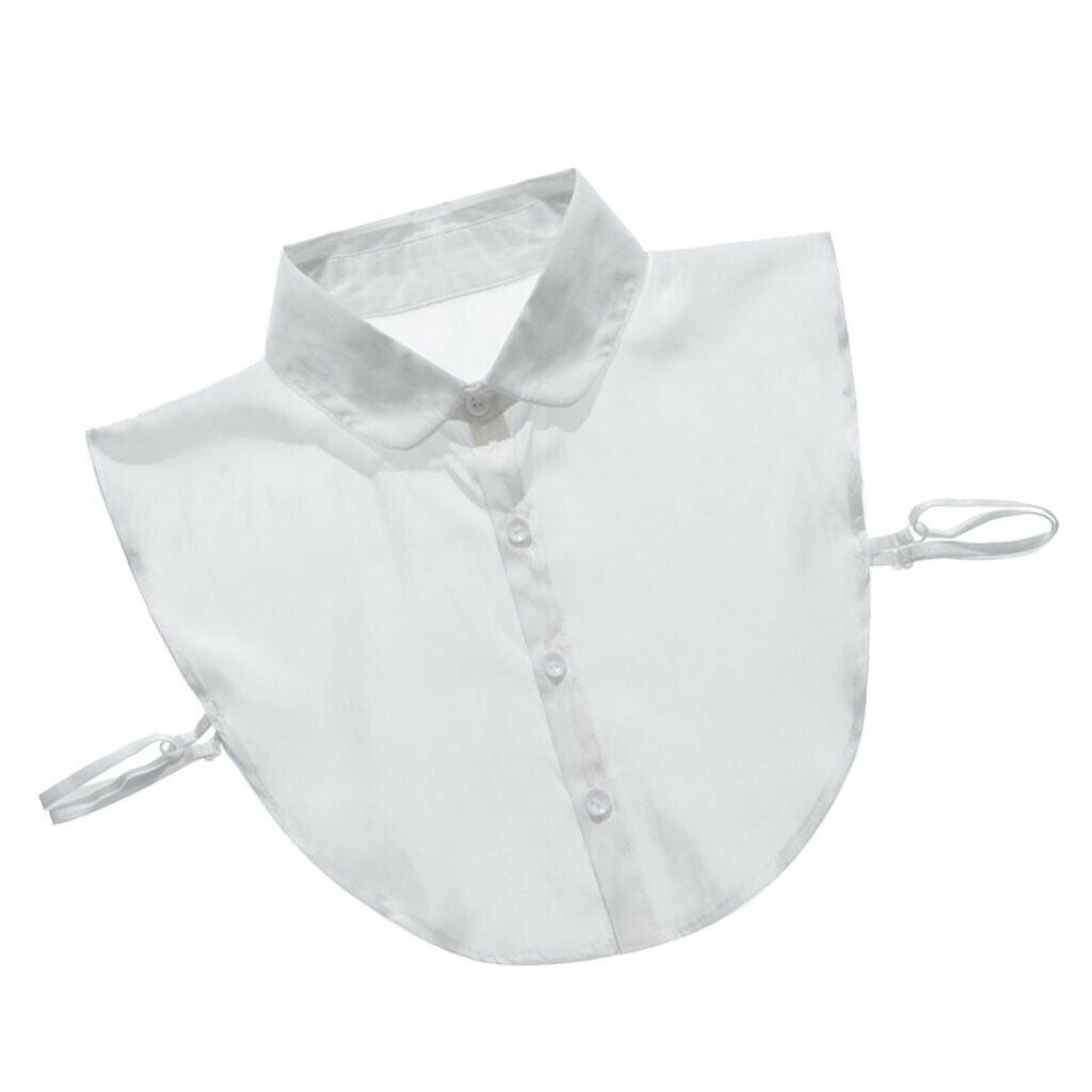 2x Ladies Faux Collar False Lapel Detachable Blouse Collar Tie Dicky Collar