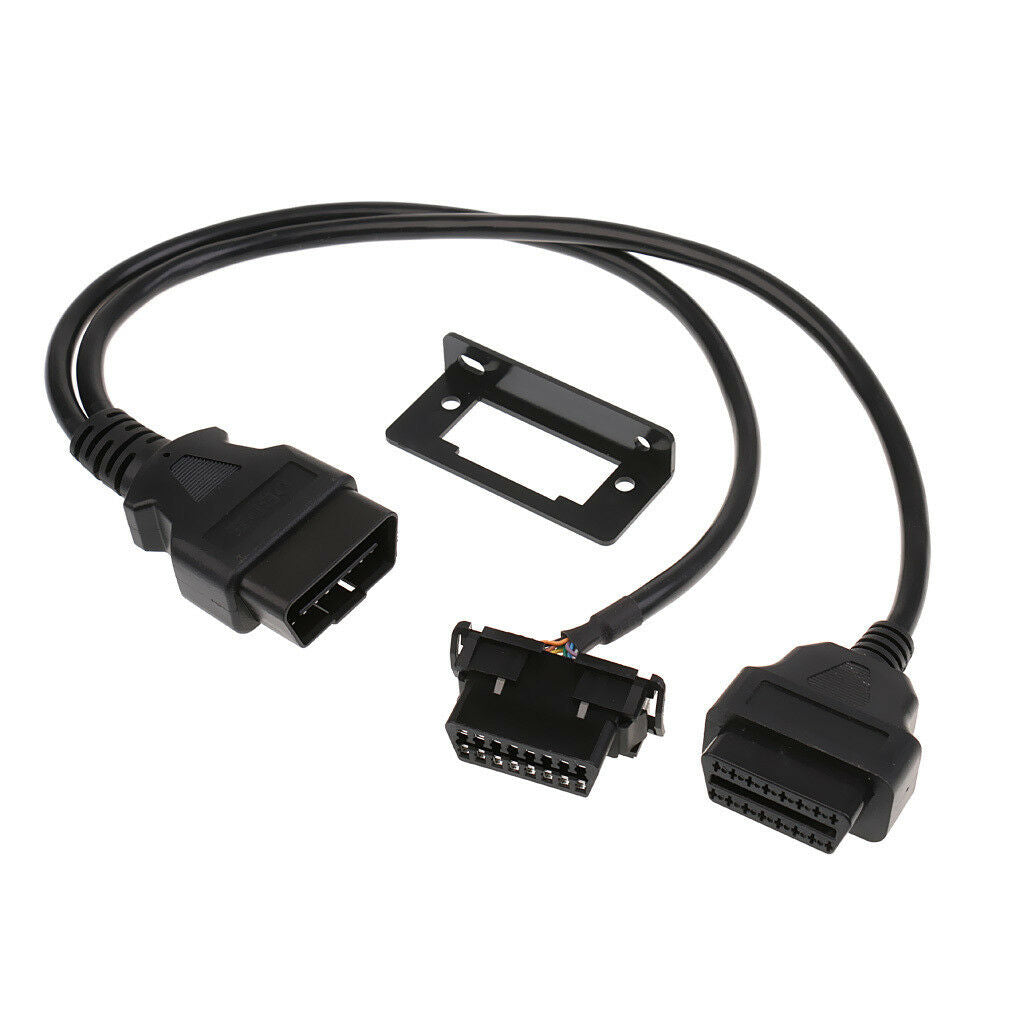 16pin M/F OBD2 OBDII Y Adapter Diagnostic Splitter Connector Cable for Mazda