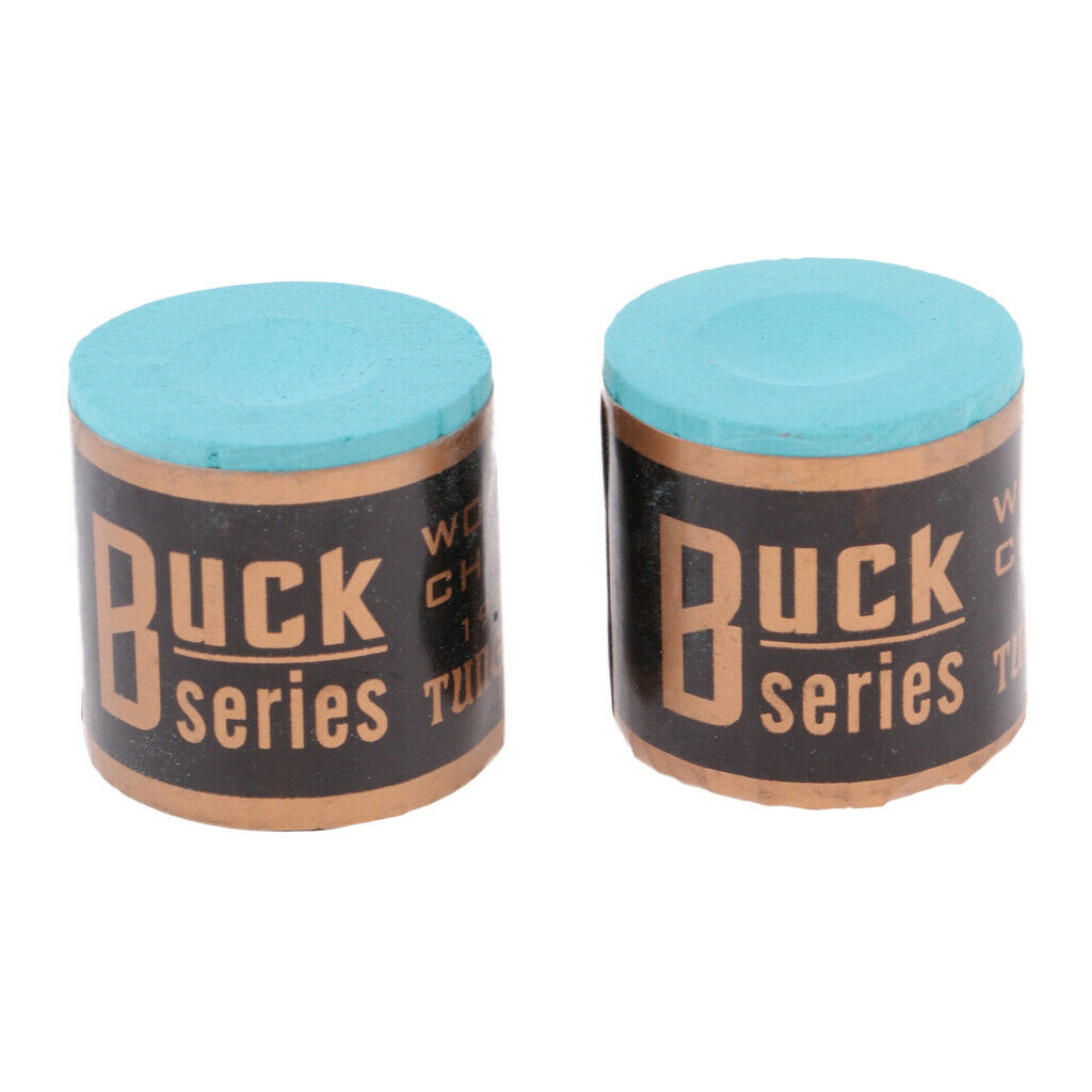 Set of 2 Premium Pool Chalk Snooker Replacement Chalks Shaft Tips Maintain