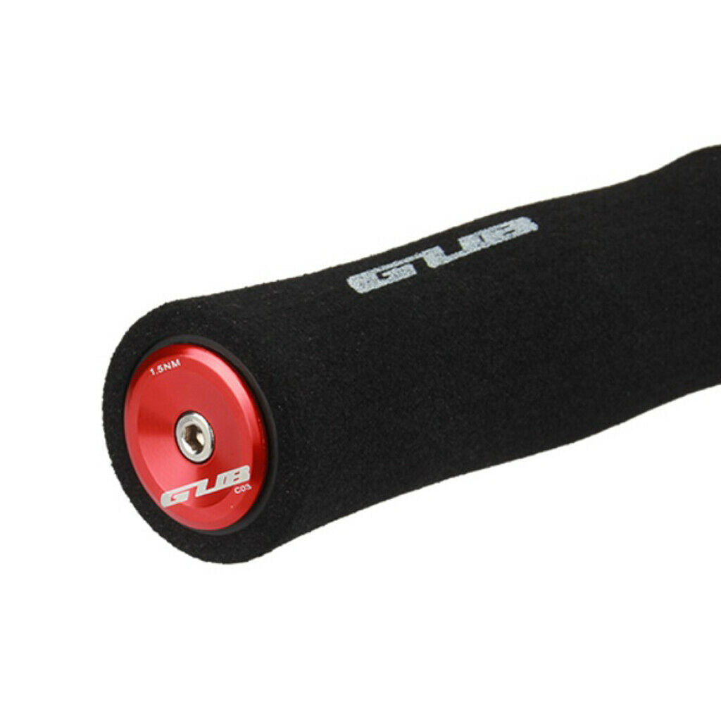 2 Pieces Bike Handlebar End Stoppers Bicycle Grip Firm Handlebar Caps Red