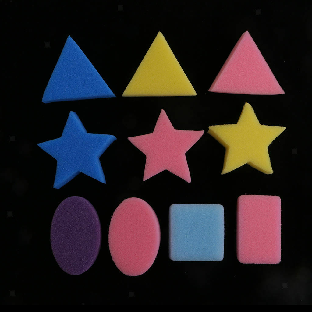 18pcs Geometric Shape Painting Sponges Stamp Set Kids Art Craft Painting