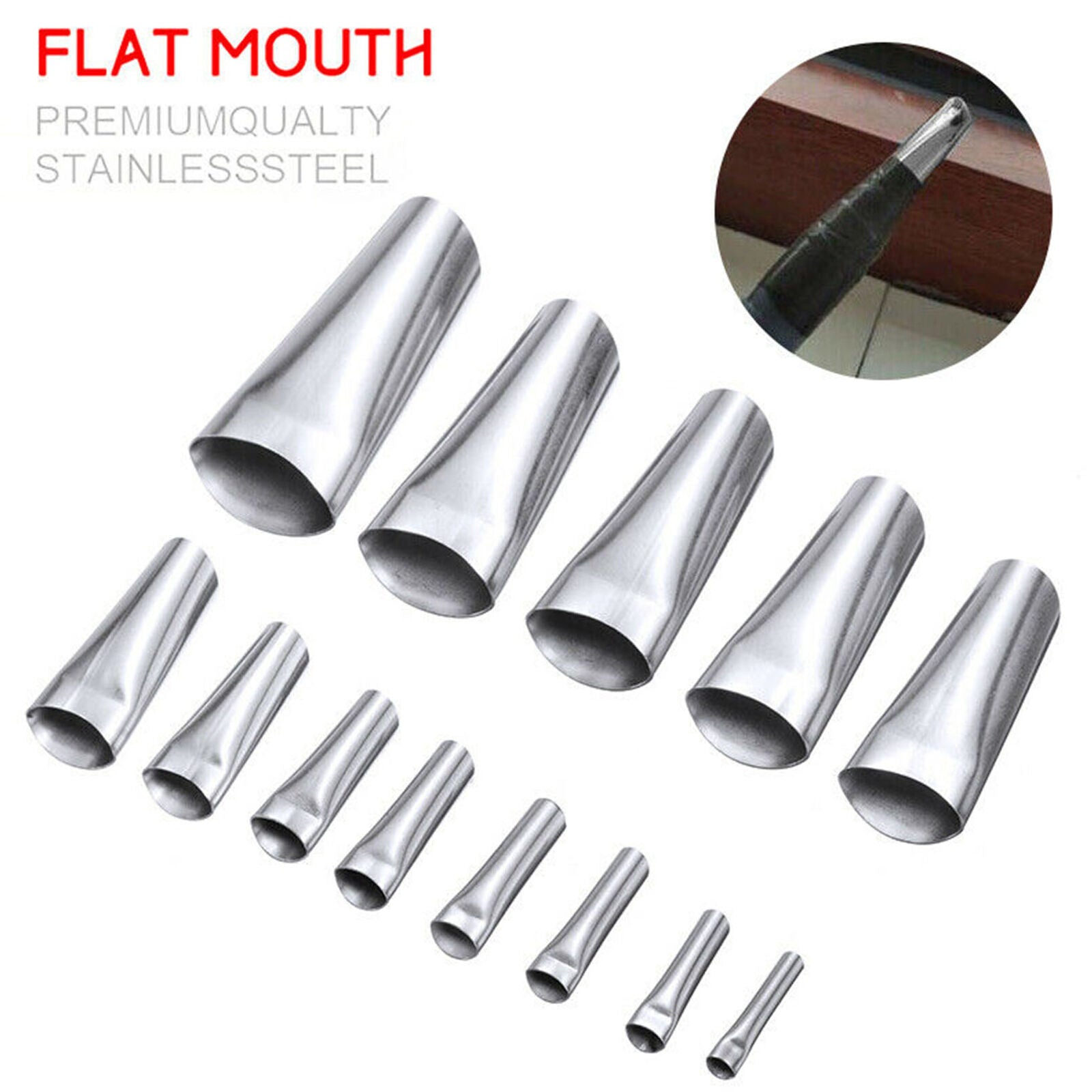 17pcs Stainless Steel Silicone Caulking Nozzle Finisher Filler Tool Kit