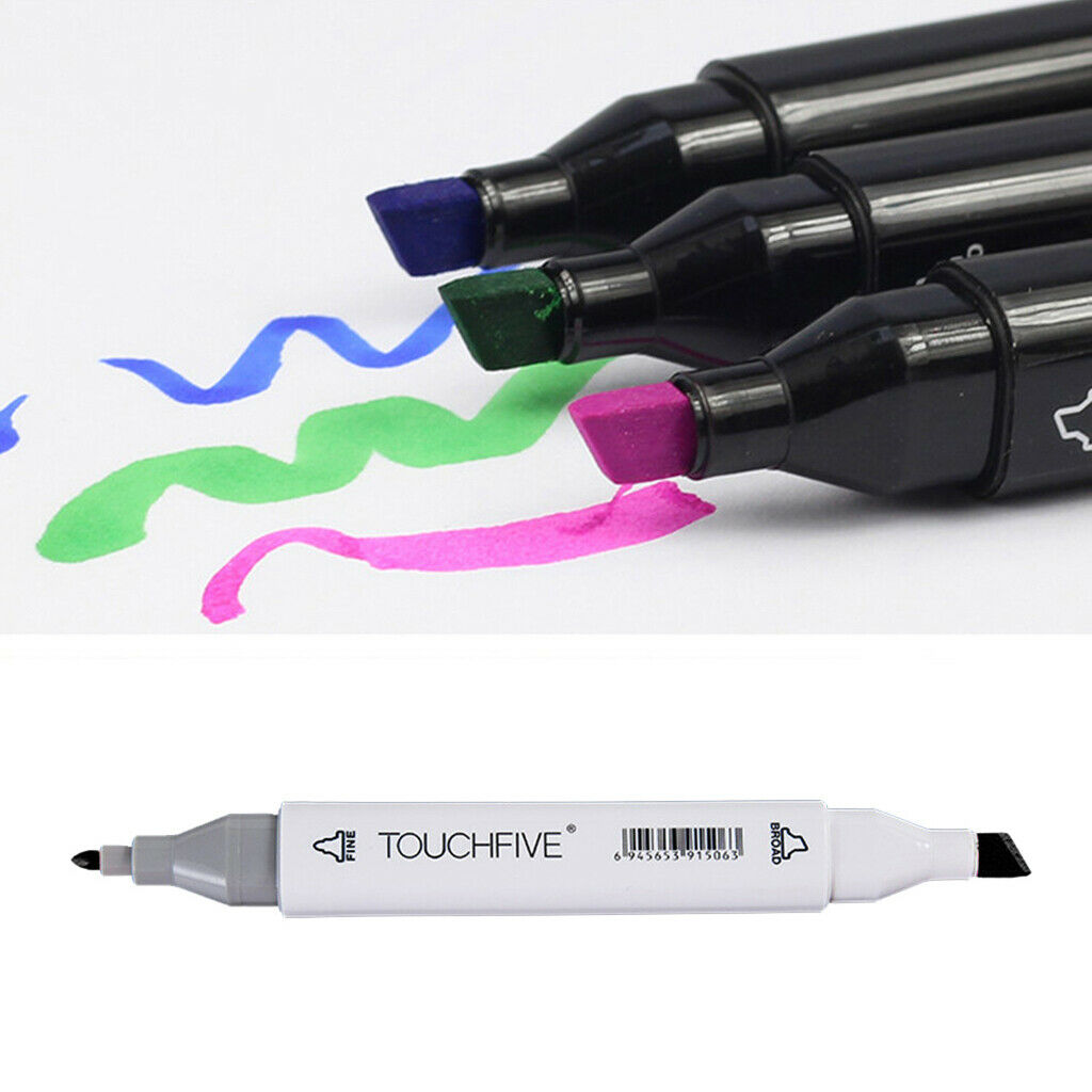 Dual Tips Permanent Marker Pen Alcohol Based Markers Black