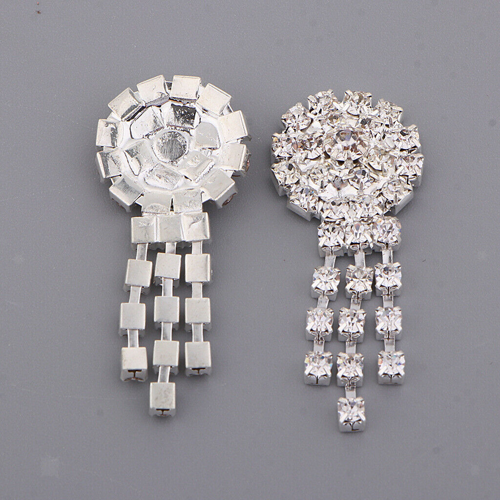 5 Pcs Flower Flatback Sew On Rhinestone Buttons Crystal Accessories For DIY