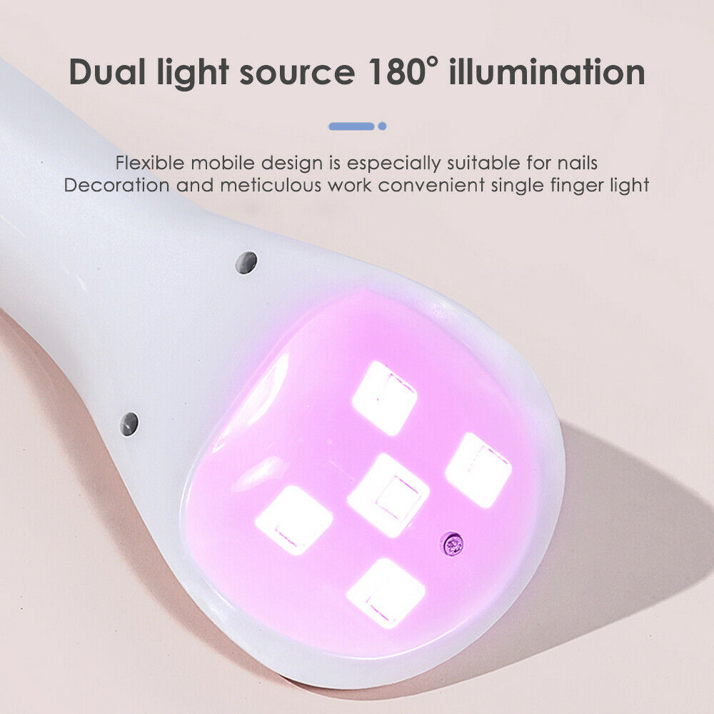 8W Mini Portable Red Light Nail Art Machine LED/UV Ultraviolet Gel Nail Lamp