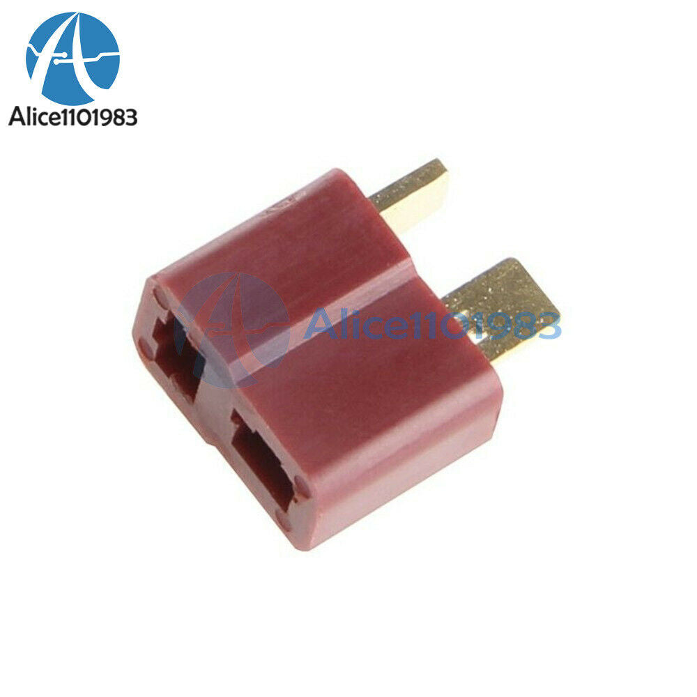 10 Pairs Ultra T-Plug Connectors Deans Style Male Female +Shrink Tube Red Black