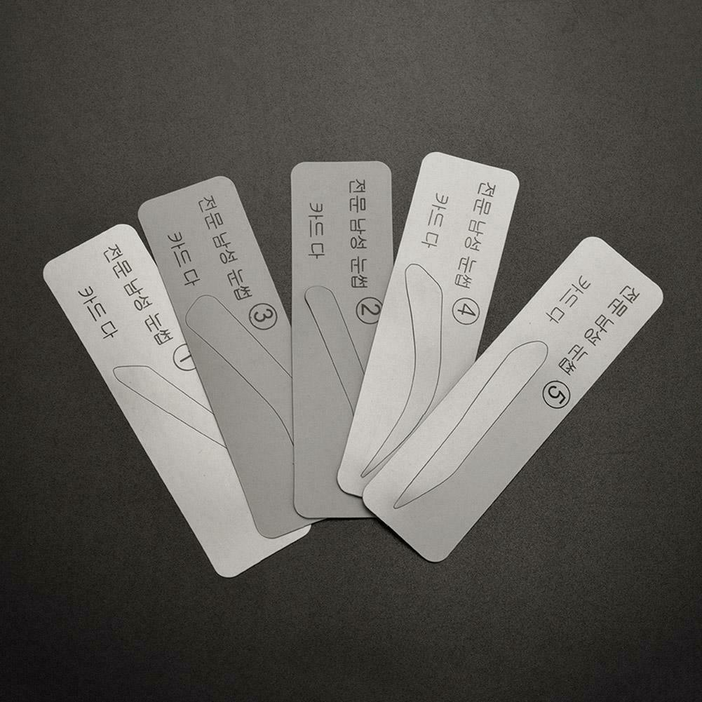 5pcs Reusable Eyebrow Stencil Set Eye Brow Mold DIY Styling Template Card @