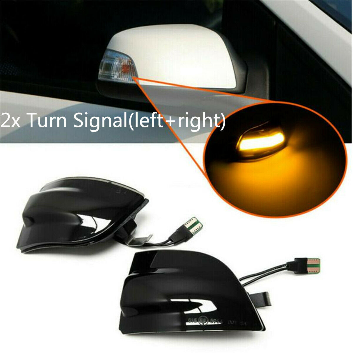 2PCS LED Turn Signal Lamp (Left + Right) For Ford Focus 2 MK2 2004-2008 C-MAX