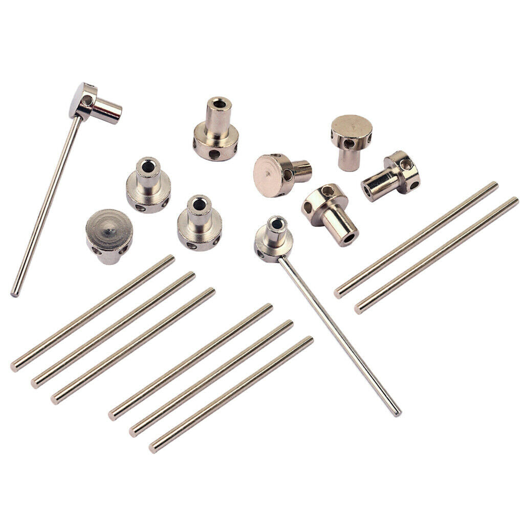 10 Sets Spoken Guitar Wheel Truss Rod Nut + Steel Bar for Guitar