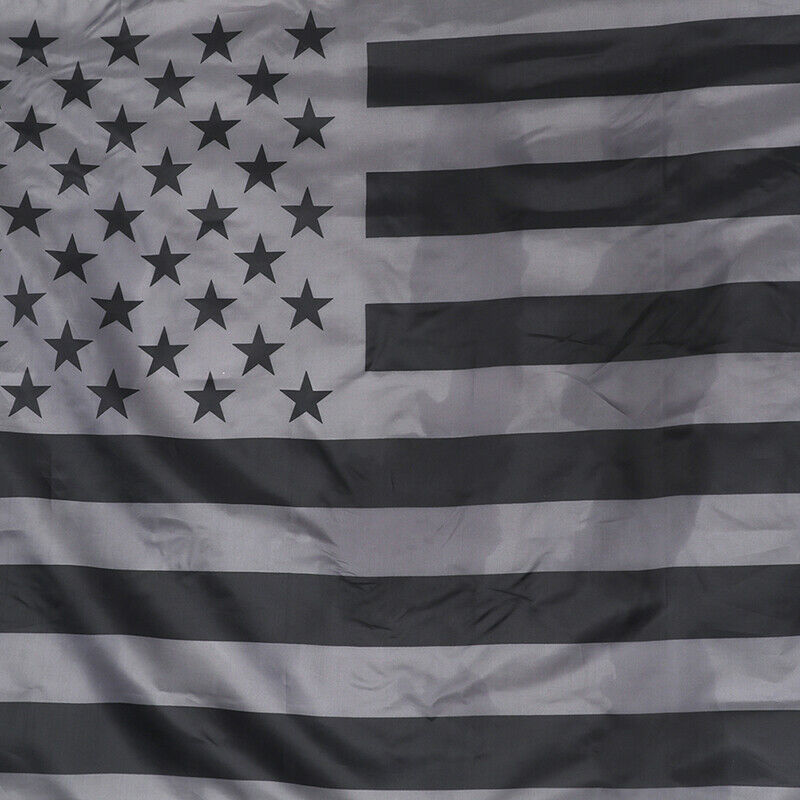 All Black American Flag 3x5 ft Pure Black stripe US Flag Blackout Tactic.l8