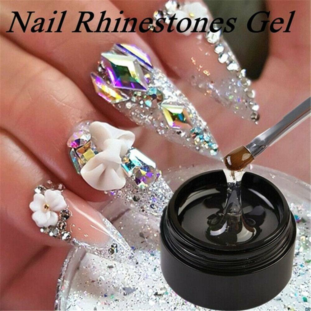 US - Pro Super Sticky UV Gel Nail Polish Glue Crystal Adhesives Nail Art DIY 8ML