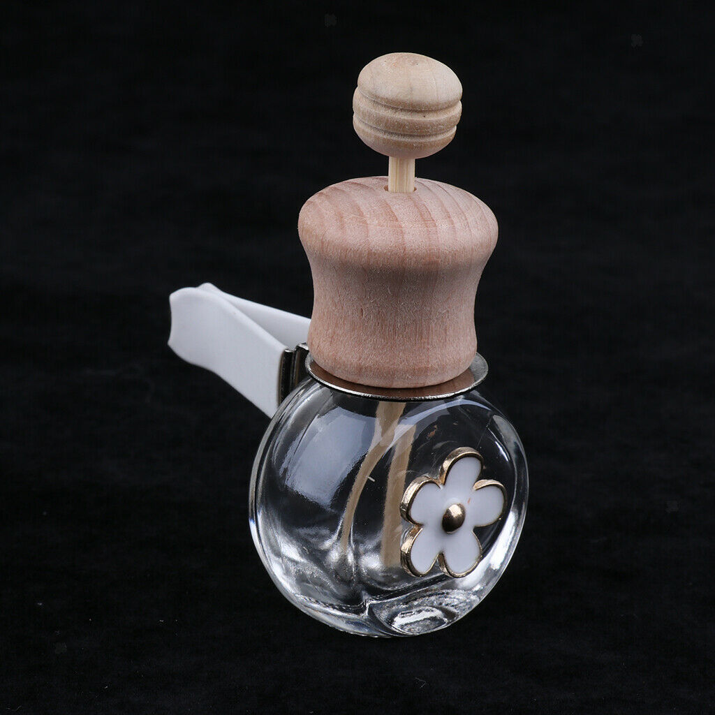10 Pcs Mini Glass Bottles Car Vent Clip Air Freshener Elegant Perfume Oil