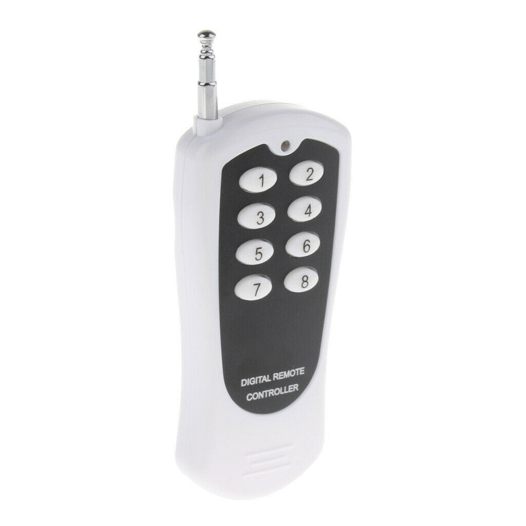 New DC12V 1000m 433MHz 8CH Wireless Remote Control transmitter White 1Pcs
