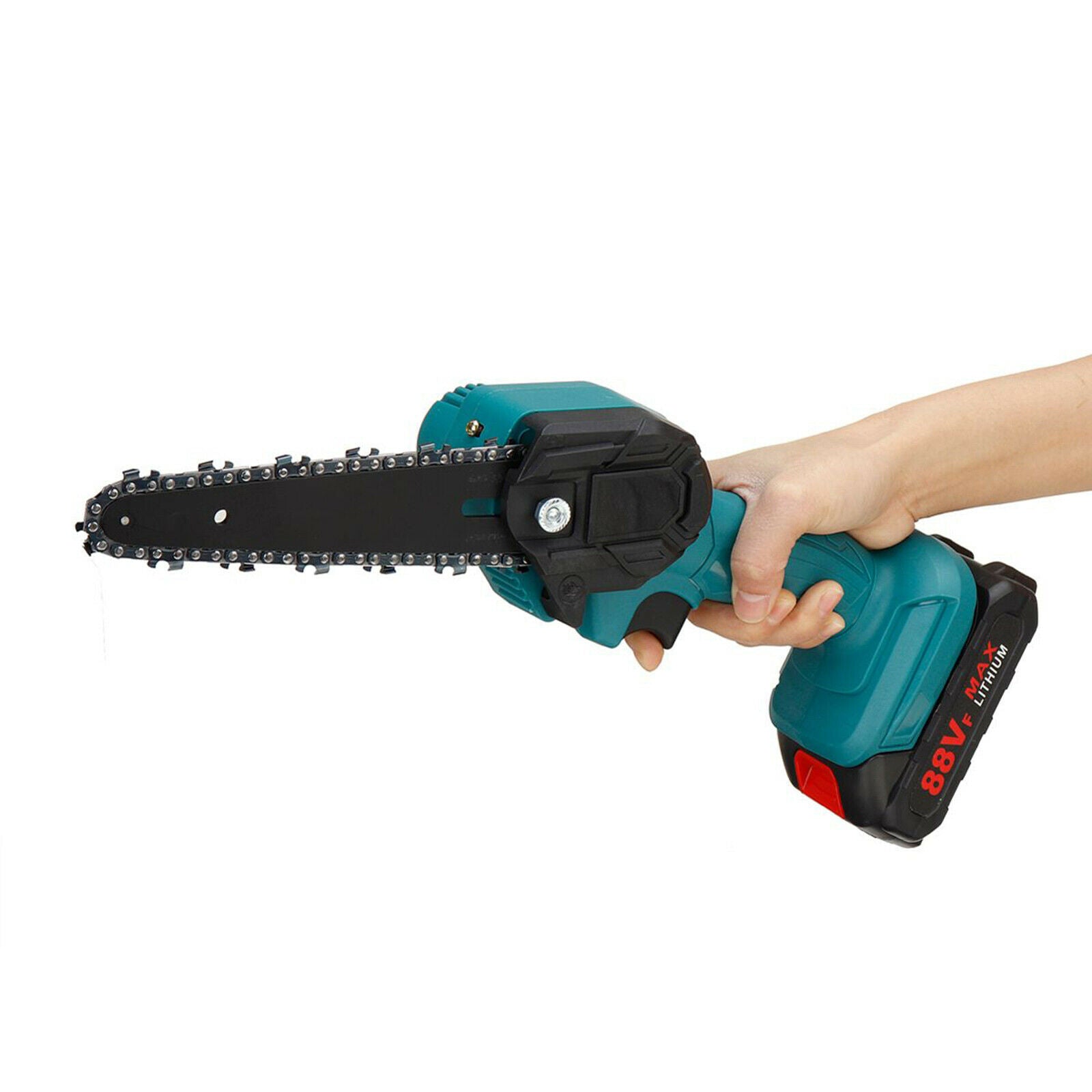 Handheld 6'' Electric Chain Saw Cordless Chain Wood Handy Saw Woodworking