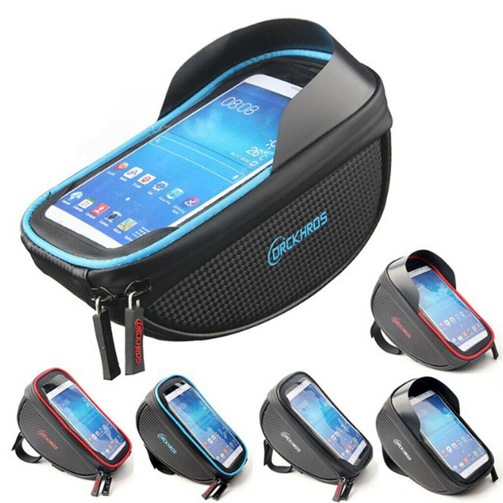 Bicycle Frame Pannier Bag Front Tube Bag Cycling Cellphone Frame Bag C