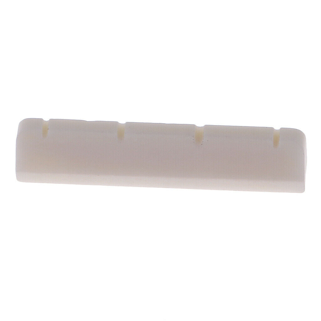 1 Set Guitar Slotted Saddle Nut Carved Bone for Ukulele Uku Replacement Parts