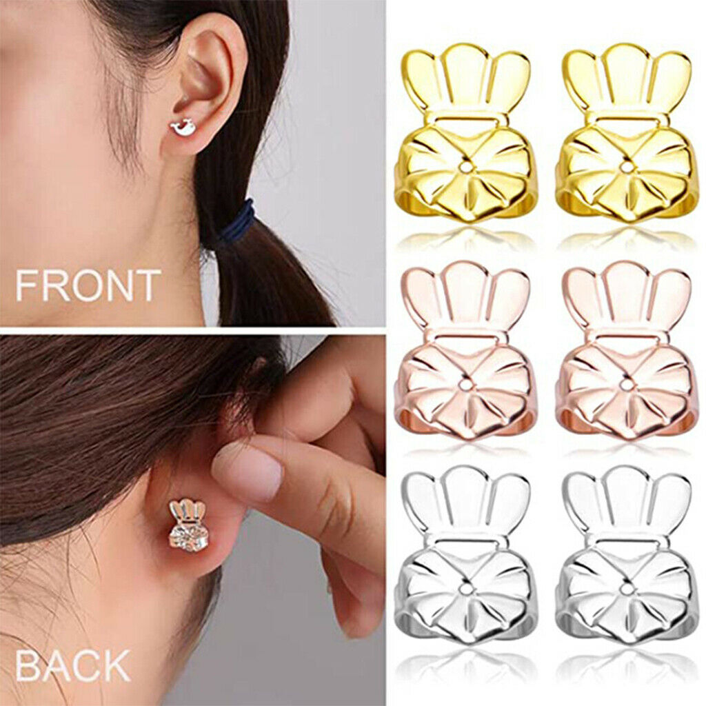 3Pieces Earring Back Copper Stabilizers Ear Locking for Replacement Women