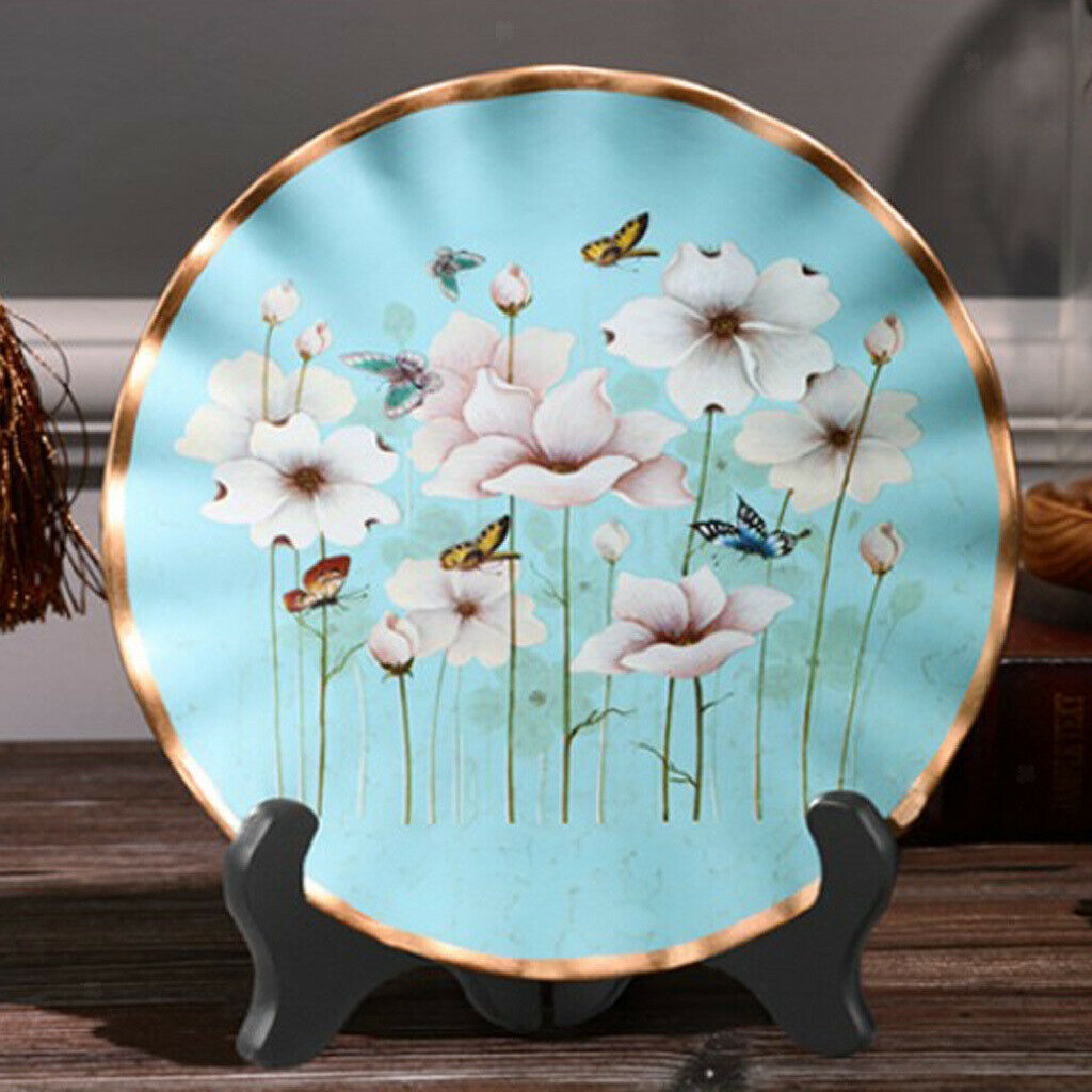 Folding Glass Dishes Chinas Tea Cake Easel f/ Exhibition Shelf Rack #3