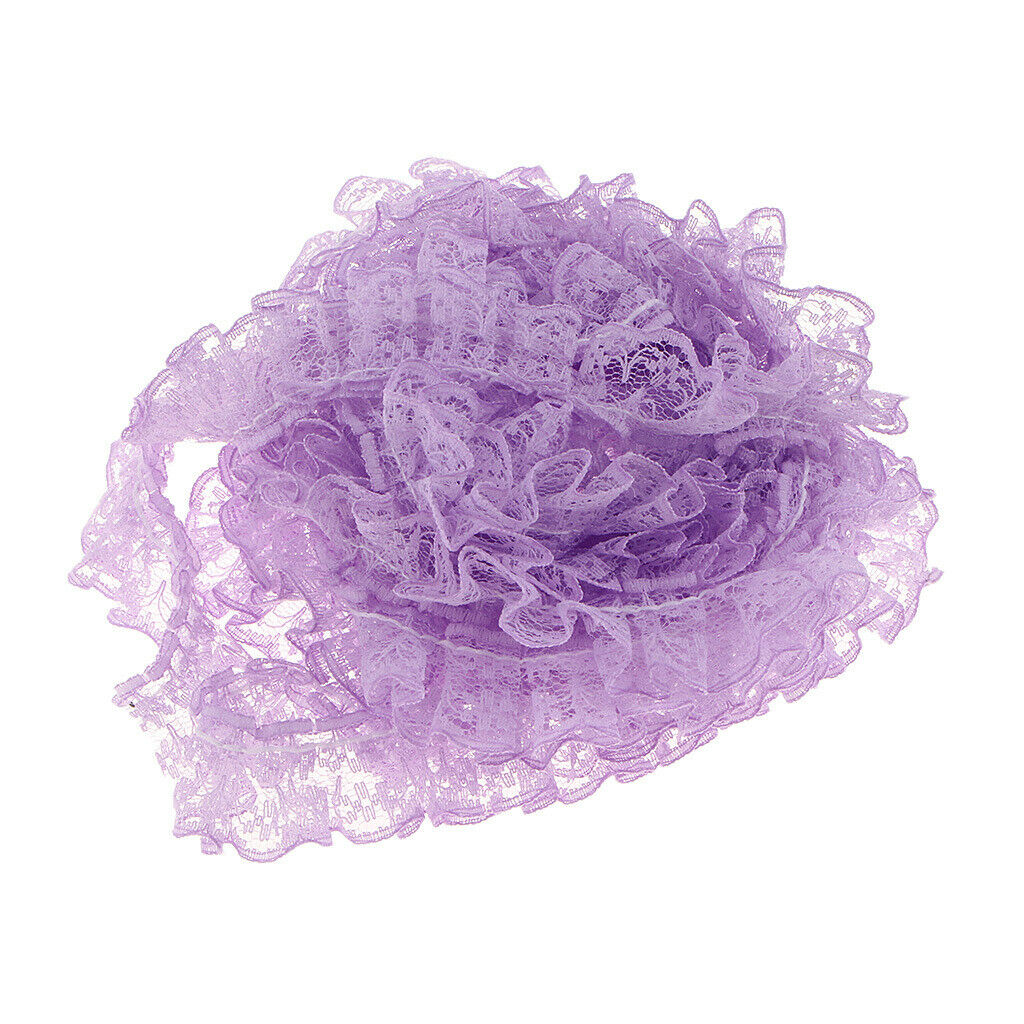 2 pieces 5 yards ribbon flowers elastic lace trim craft accessories