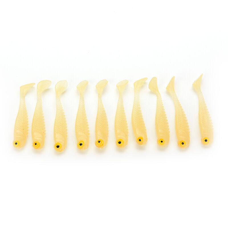 10x Soft Silicone Tiddler Bait Luminous Fishing Lure 0.18 inches Rubber、.DD