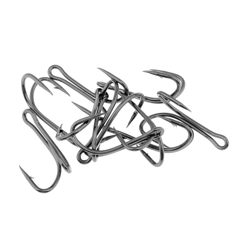 10 Pieces High carbon steel Double hooks Strong Dual Fishing hooks Frog Toad