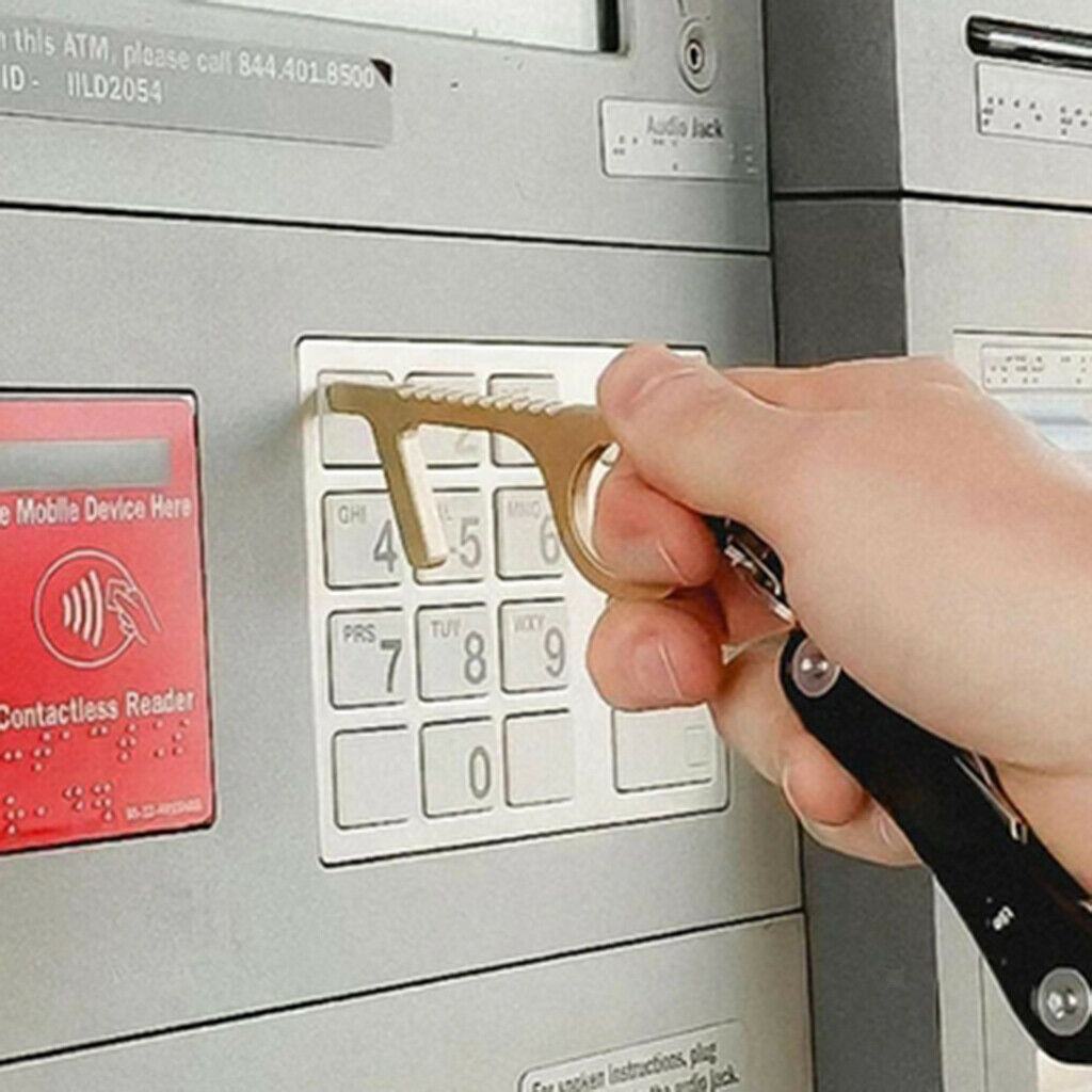 Open Door Elevator Press Stick Avoid Contact Tools Anti Bacteria Golden