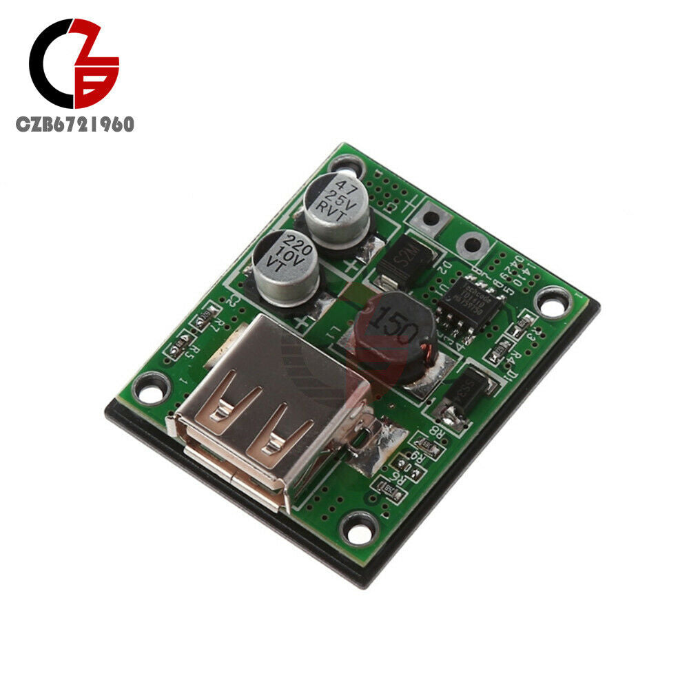 5V 2A Solar Power Bank Panel USB Charge Voltage Controller Regulator Black Shell