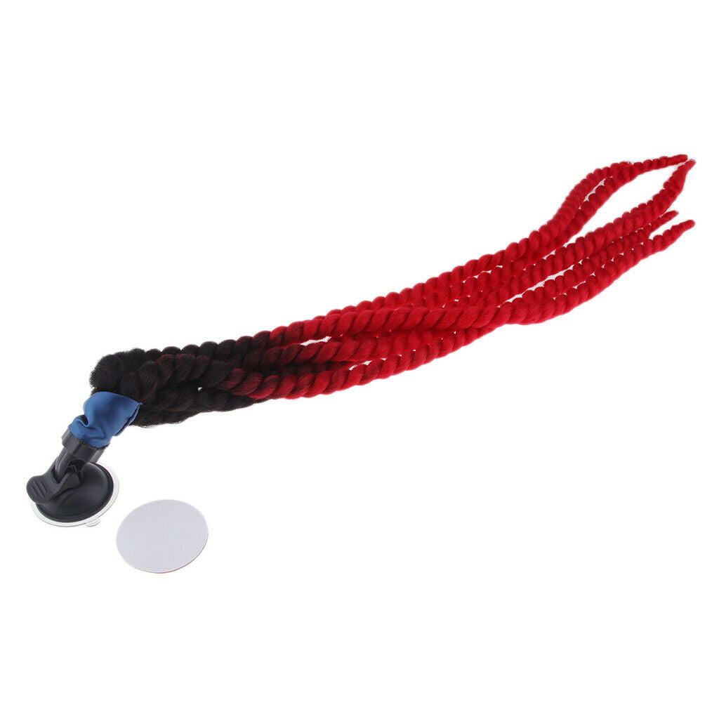 Handmade Decoration Punk Dirty Braid Motorcycle Helmet Ombre Black to Red