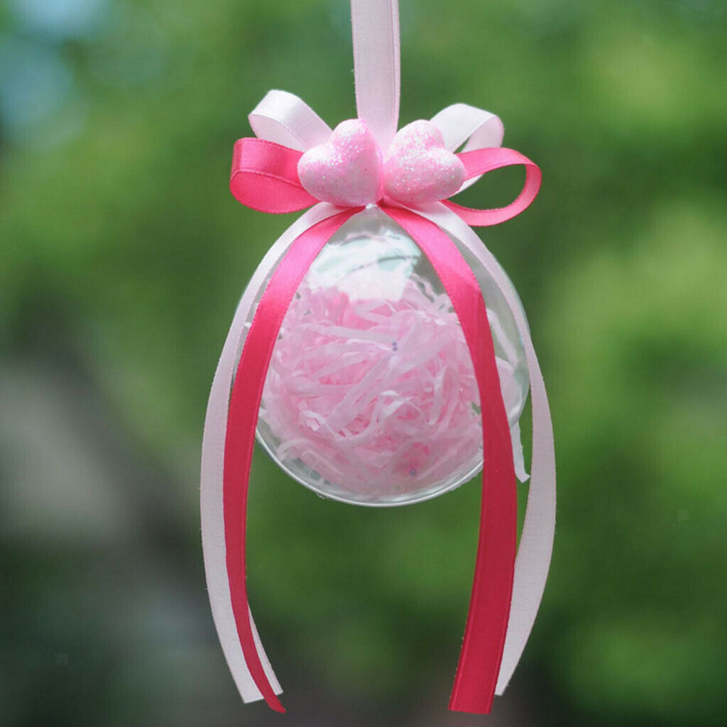 20Pcs Plastic Hanging Ball Clear Baubles Xmas Party Home Christmas Ornament Gift