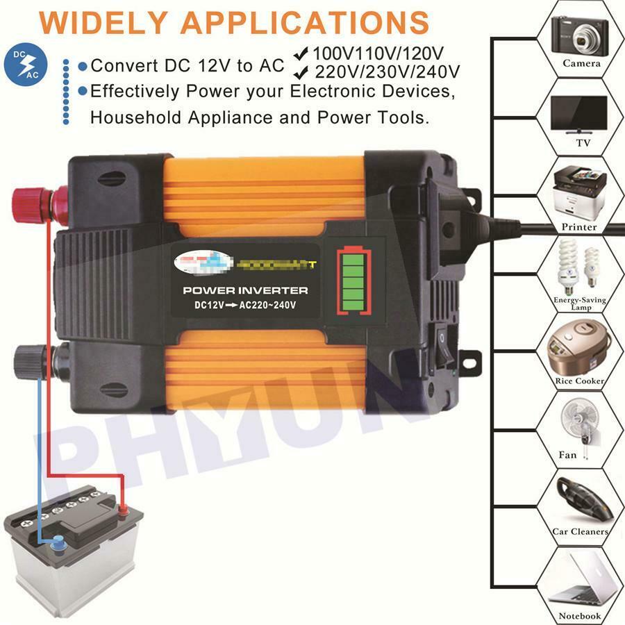 6000W Peaks Power 12V DC AC Car Power Inverter Solar Converter US