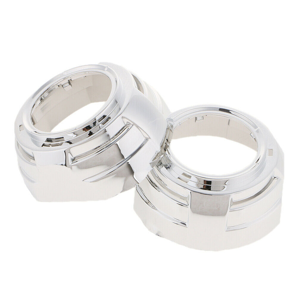 Pair of 3.0 Inch LED Spotlights with Chrome Cover with Angel Eyes for Q5
